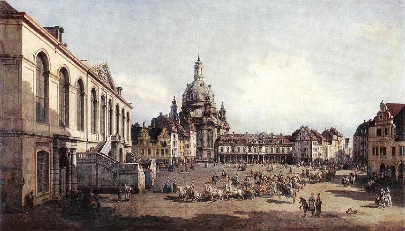 BELLOTTO, Bernardo New Market Square in Dresden from the Jdenhof Norge oil painting art